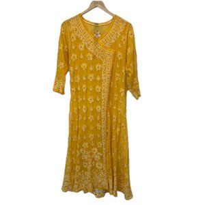 Floral Embroidered Maxi Cover-Up